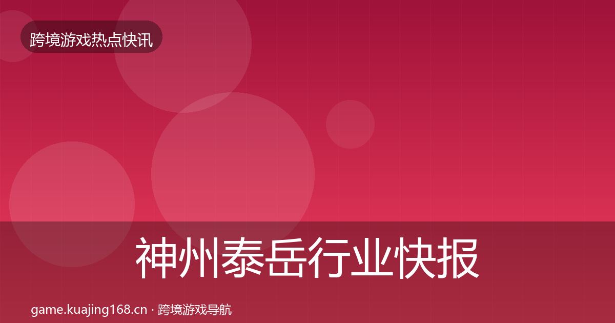 神州泰岳行业快报实践指南