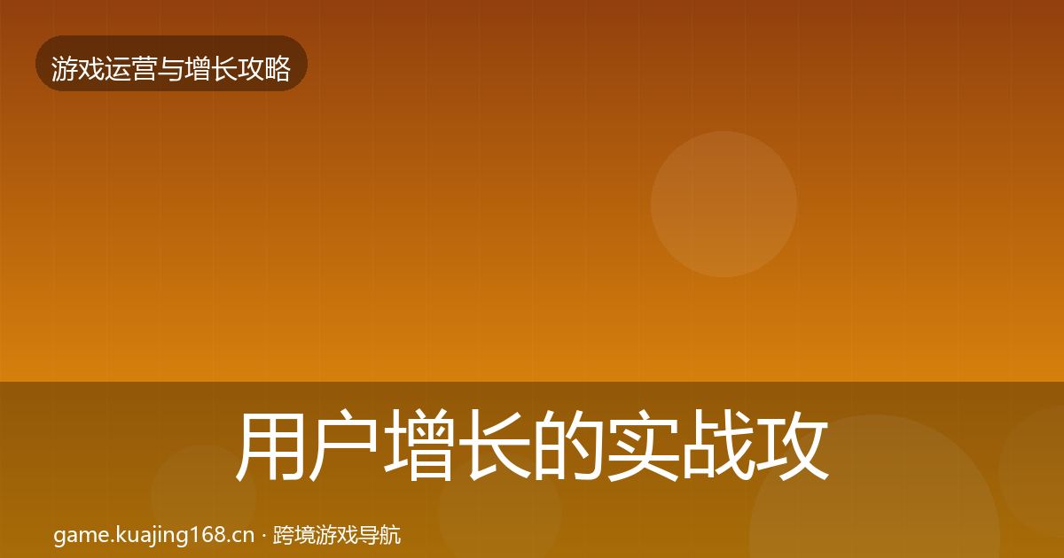 用户增长的实战攻略（一线）