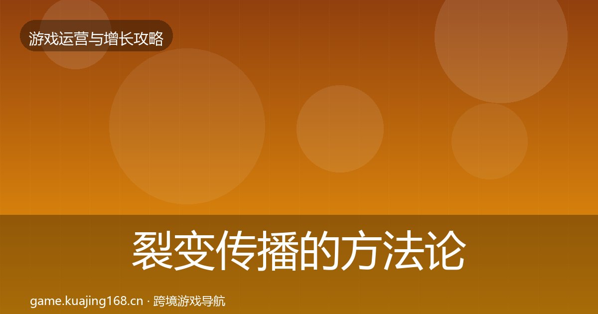 裂变传播的方法论拆解（附实操要点）