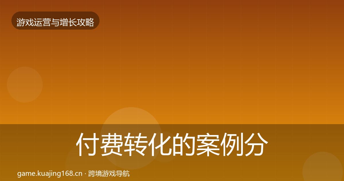 付费转化的案例分析（官方）