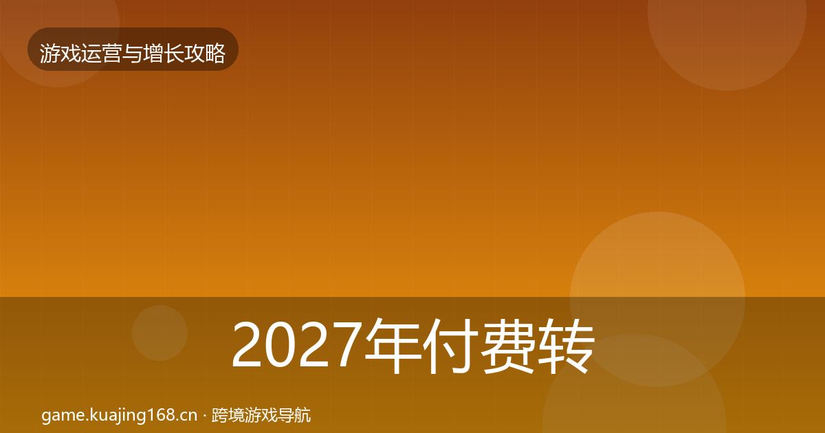 2027年付费转化复盘总结
