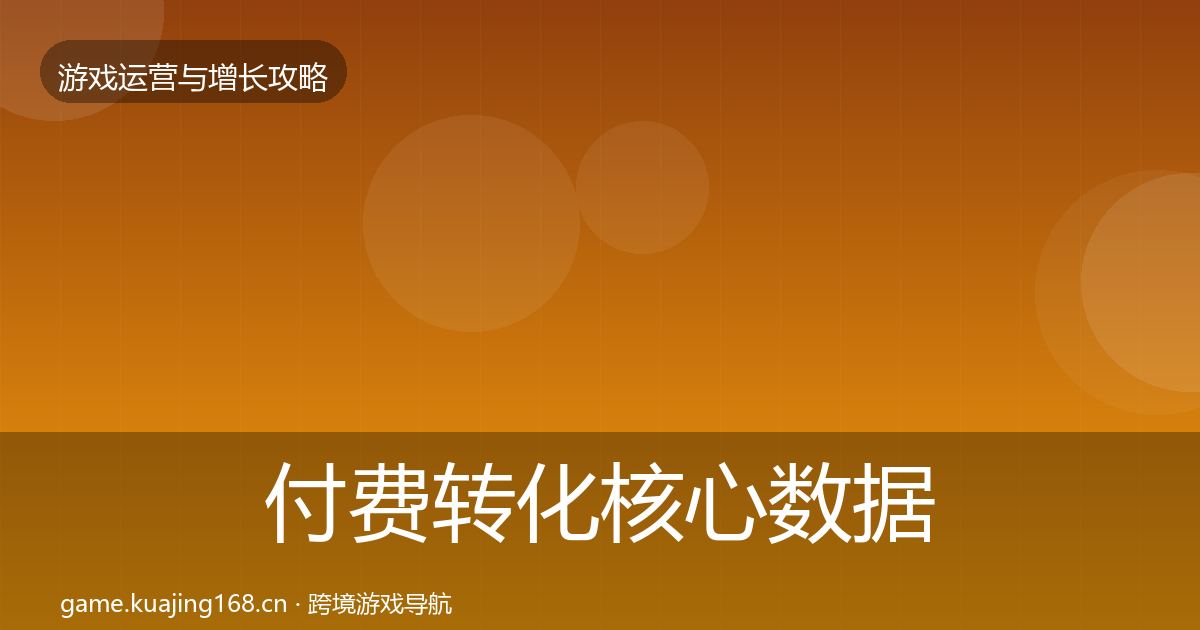付费转化核心数据指标全指南:官方