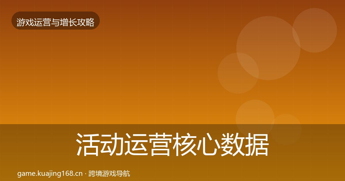 活动运营核心数据指标全指南：2027年