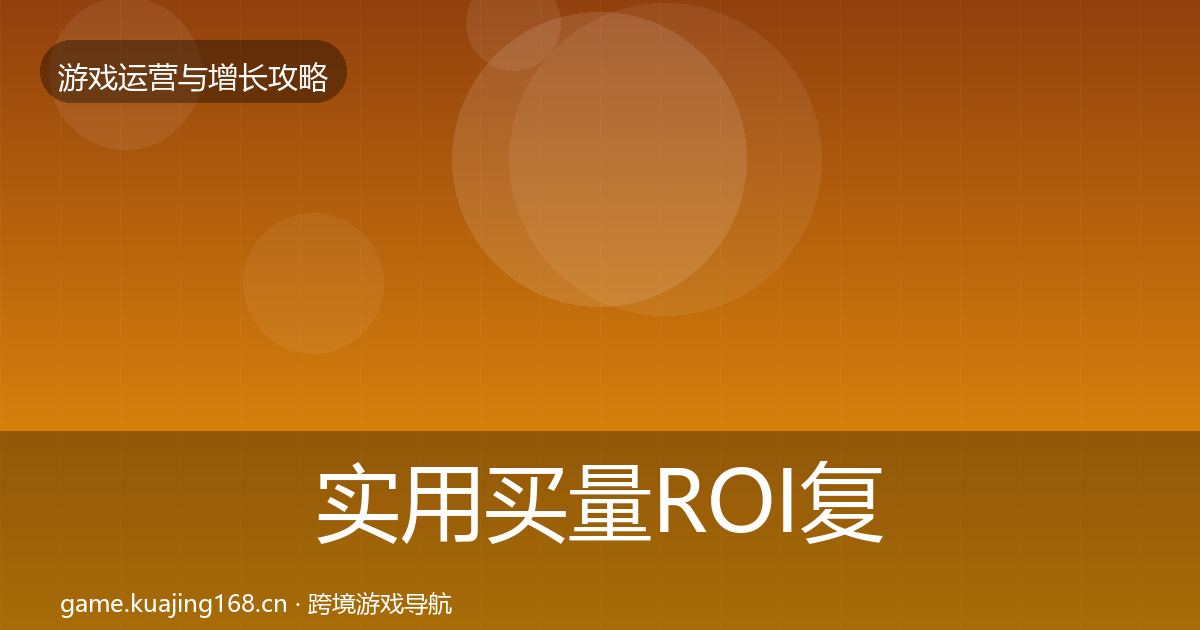 实用买量ROI复盘总结