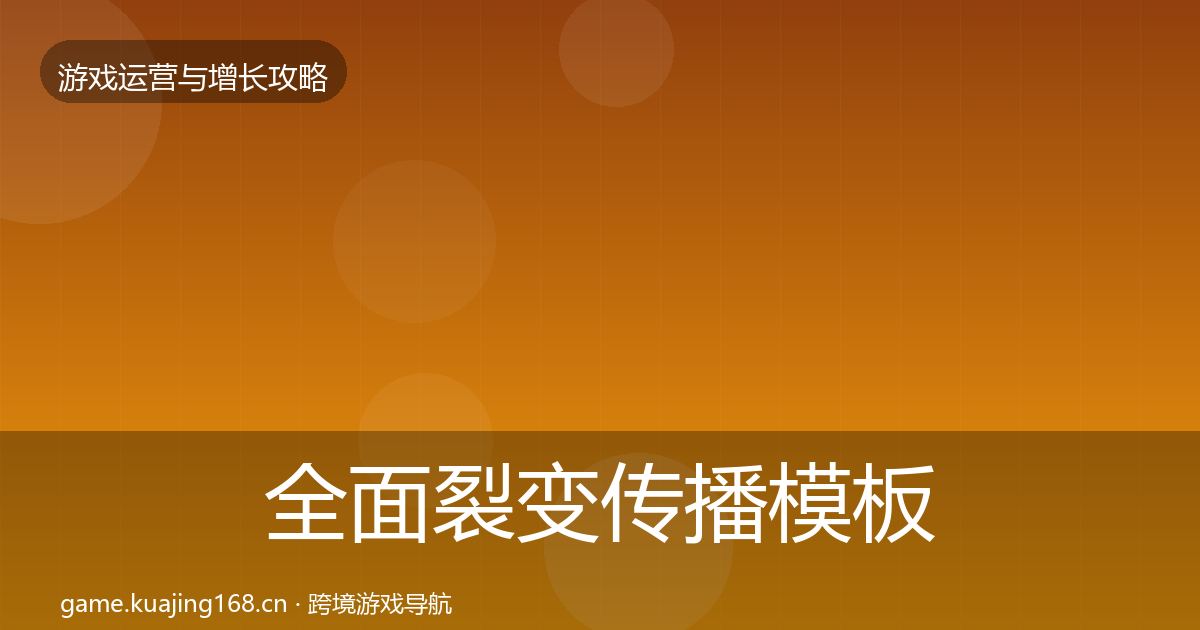 全面裂变传播模板工具
