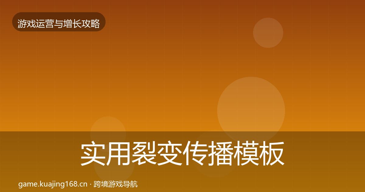 实用裂变传播模板工具