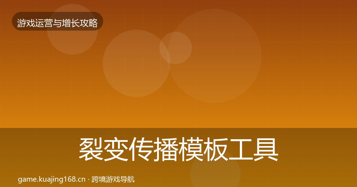 裂变传播模板工具全指南：一线