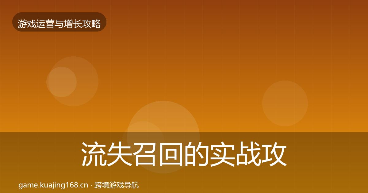 流失召回的实战攻略（官方）