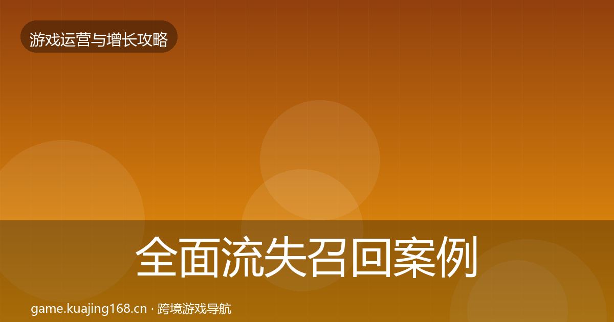 全面流失召回案例分析