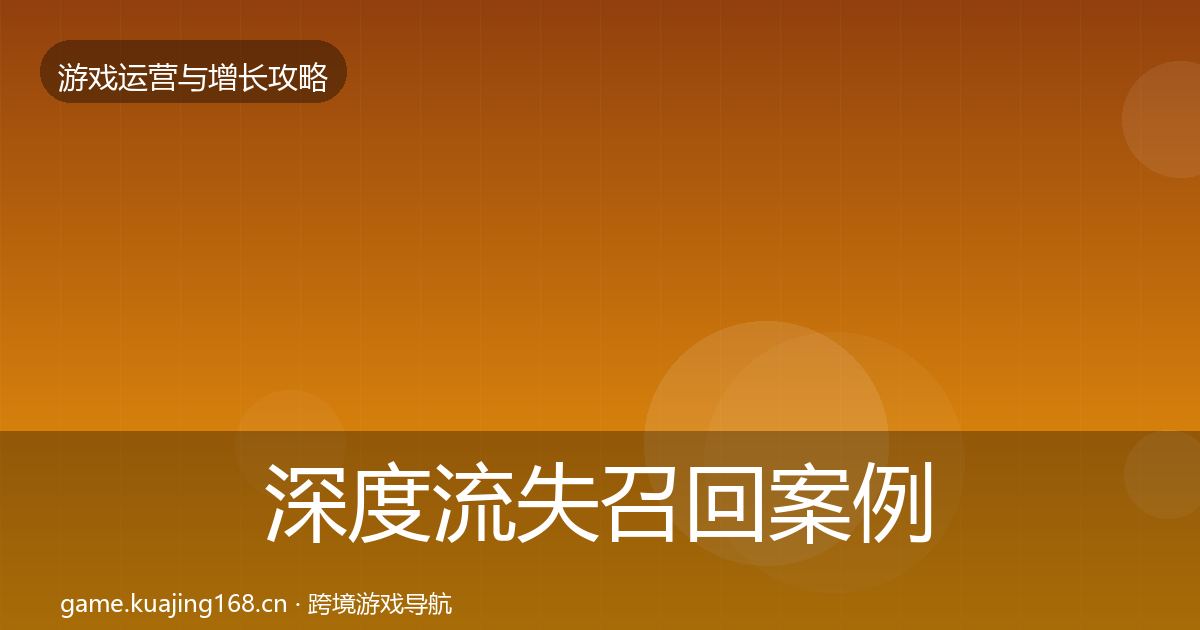 深度流失召回案例分析