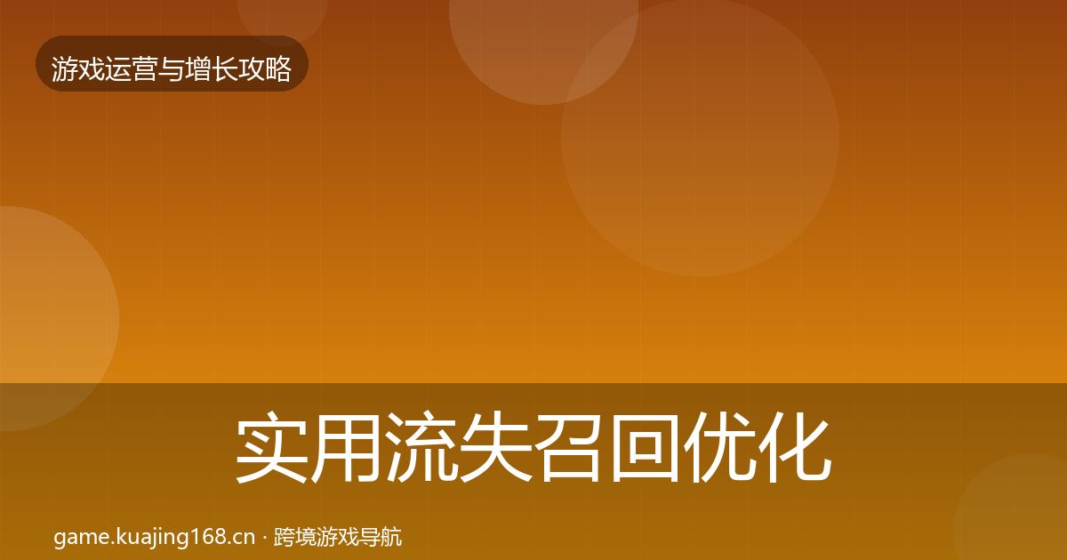 实用流失召回优化建议