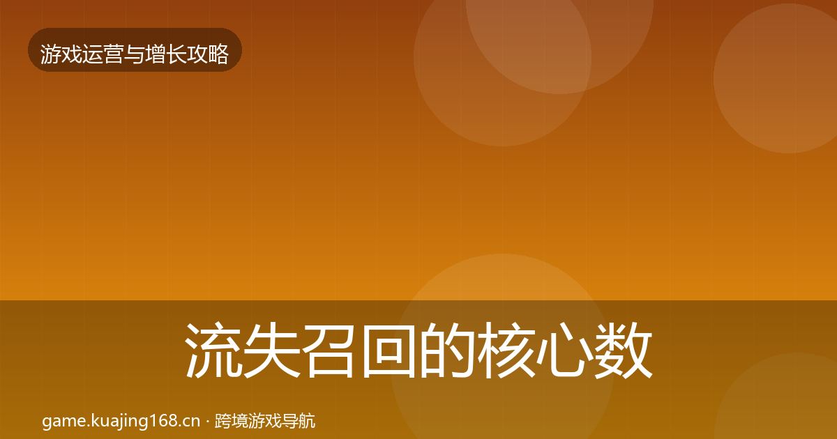 流失召回的核心数据指标（2027年）