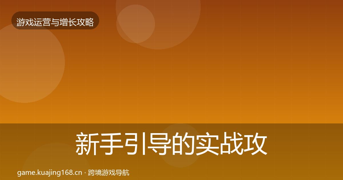 新手引导的实战攻略（全面）