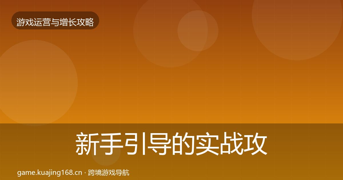 新手引导的实战攻略（深度）