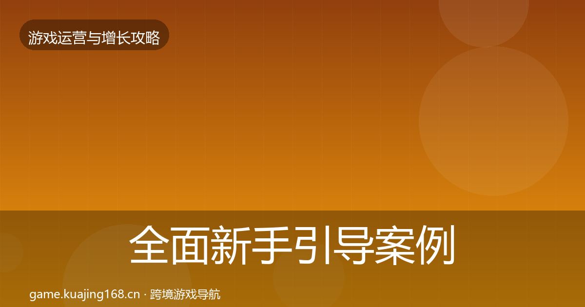 全面新手引导案例分析