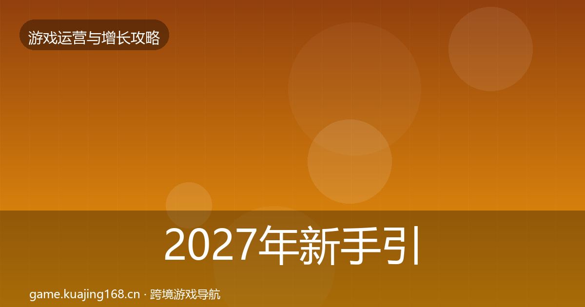 2027年新手引导复盘总结
