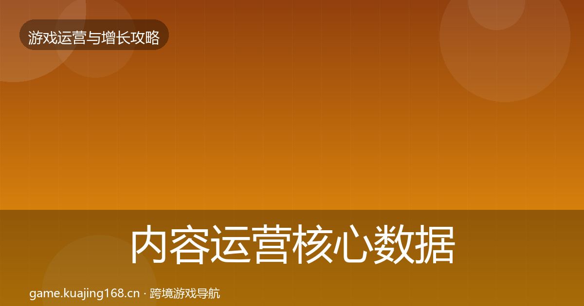 内容运营核心数据指标全指南：实用