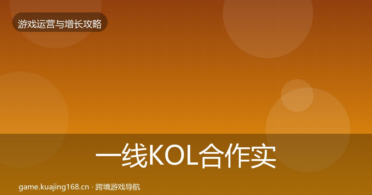 一线KOL合作实战攻略