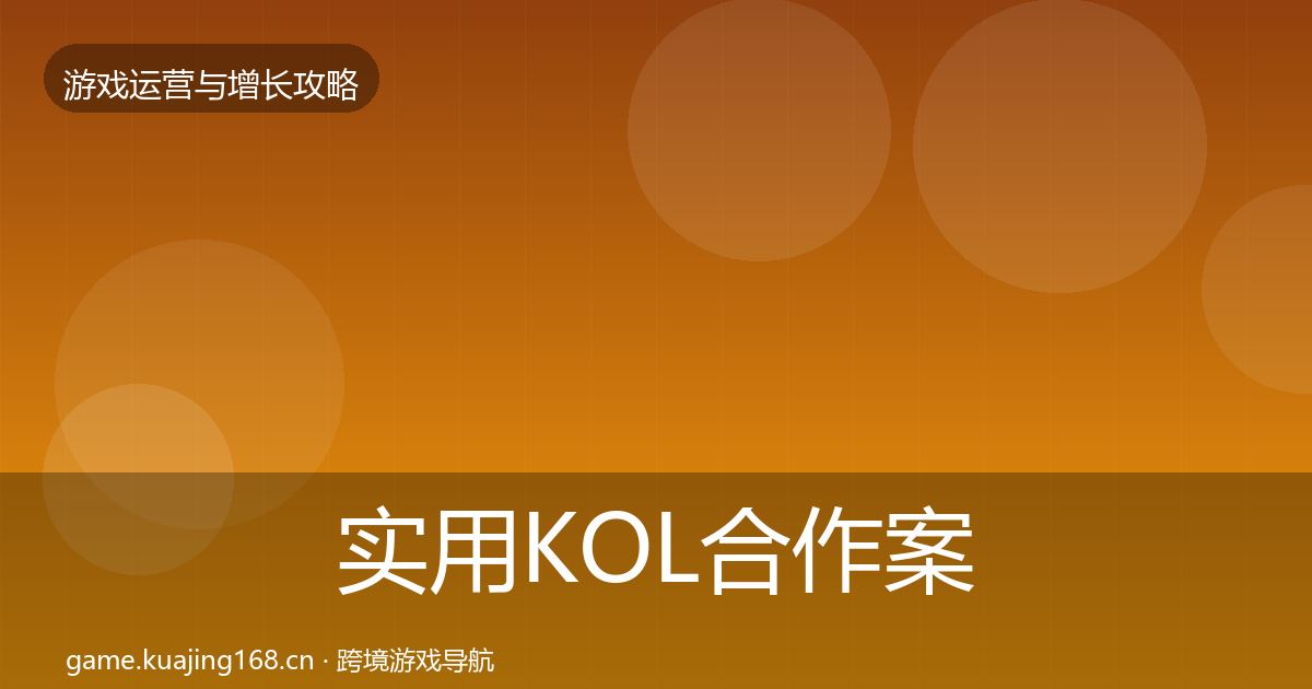 实用KOL合作案例分析