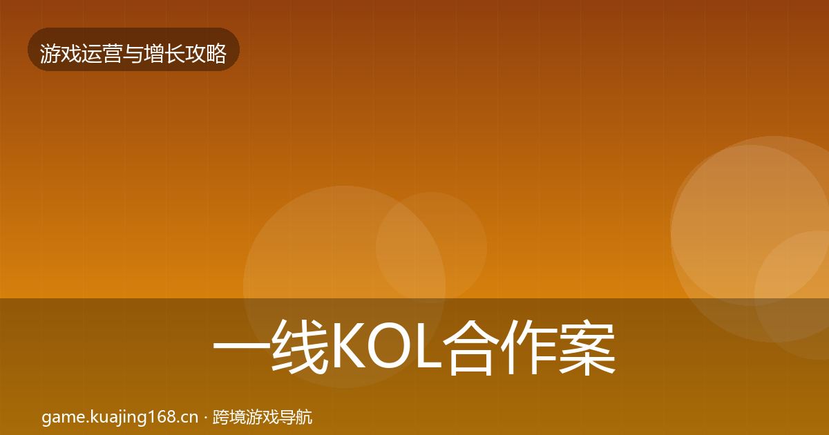 一线KOL合作案例分析