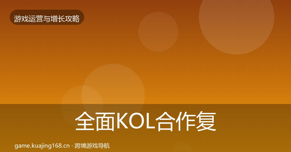 全面KOL合作复盘总结