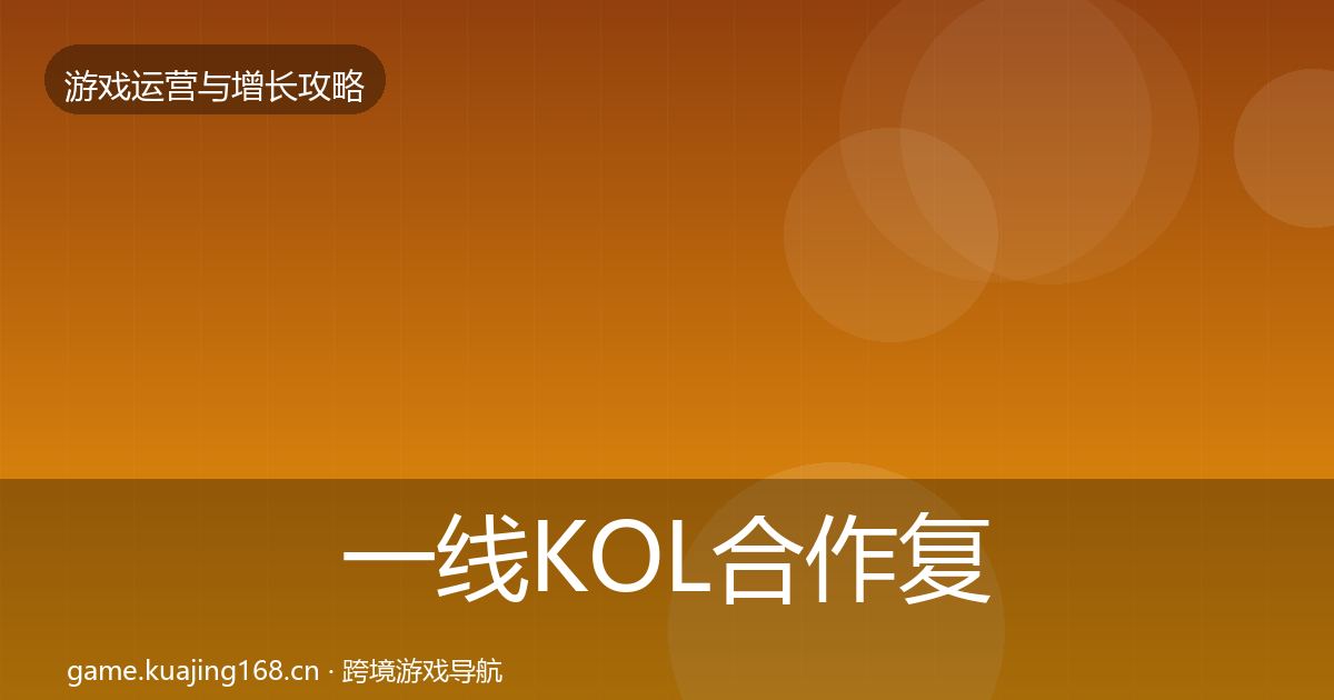 一线KOL合作复盘总结