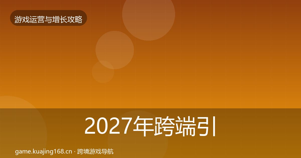 2027年跨端引流复盘总结