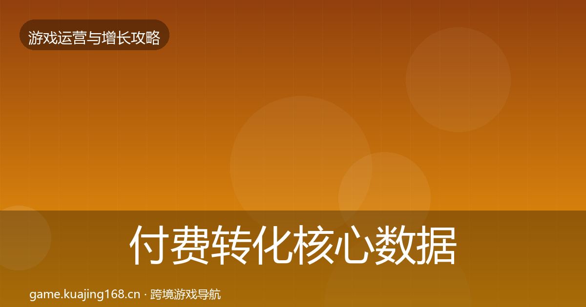 付费转化核心数据指标要点梳理·第36篇
