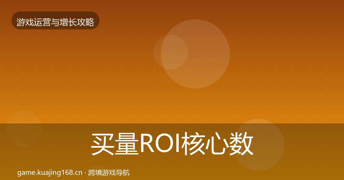 买量ROI实战攻略要点梳理·第202篇