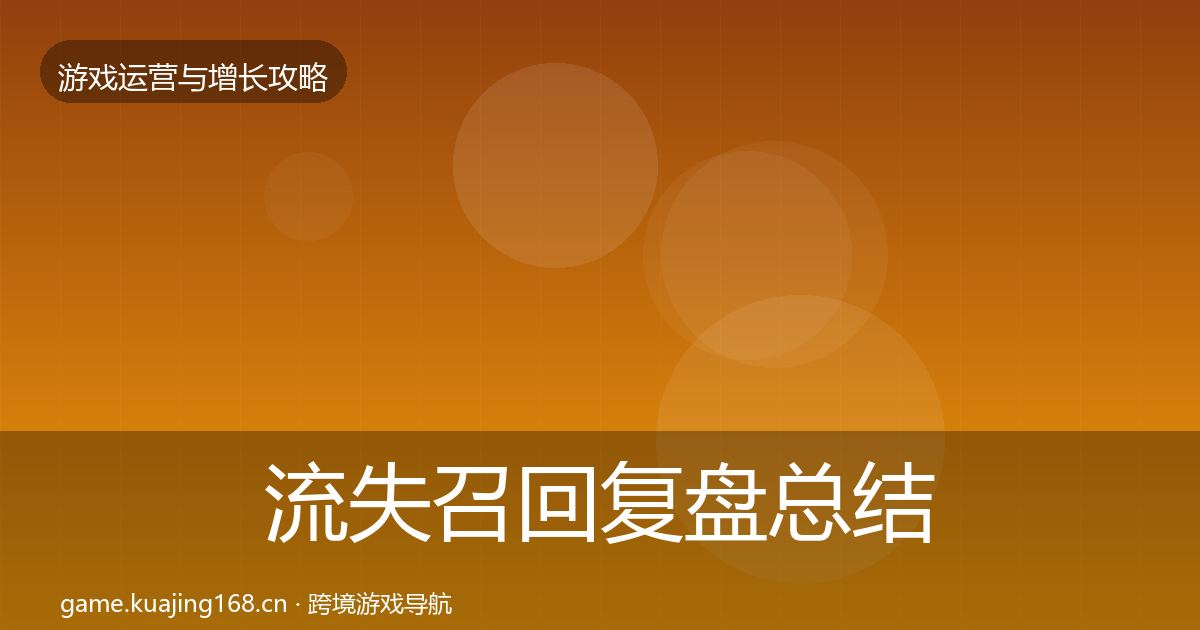 流失召回模板工具要点梳理·第233篇