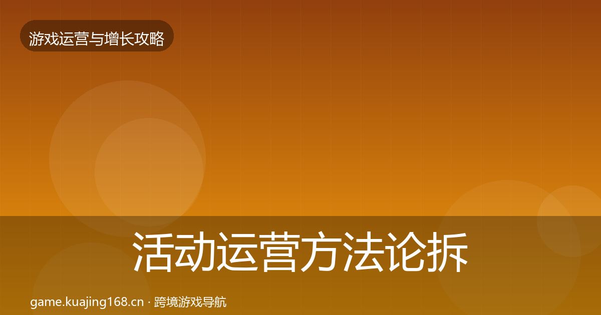 活动运营案例分析入门到进阶·第251篇