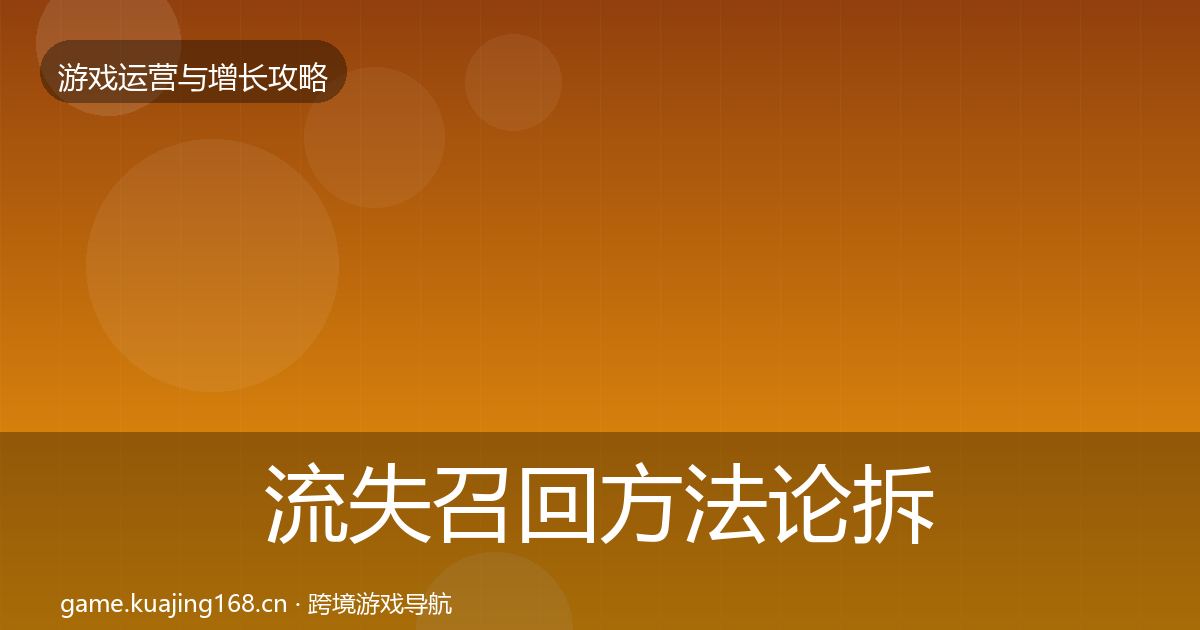 流失召回案例分析要点梳理·第293篇
