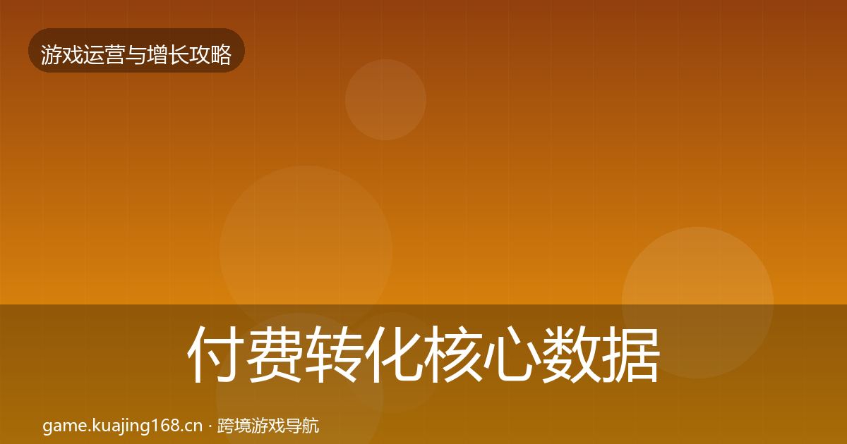 付费转化核心数据指标要点梳理·第356篇