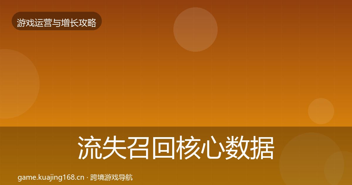 流失召回核心数据指标要点梳理·第358篇