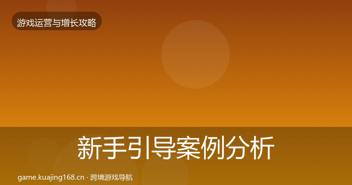 新手引导案例分析入门到进阶·第413篇