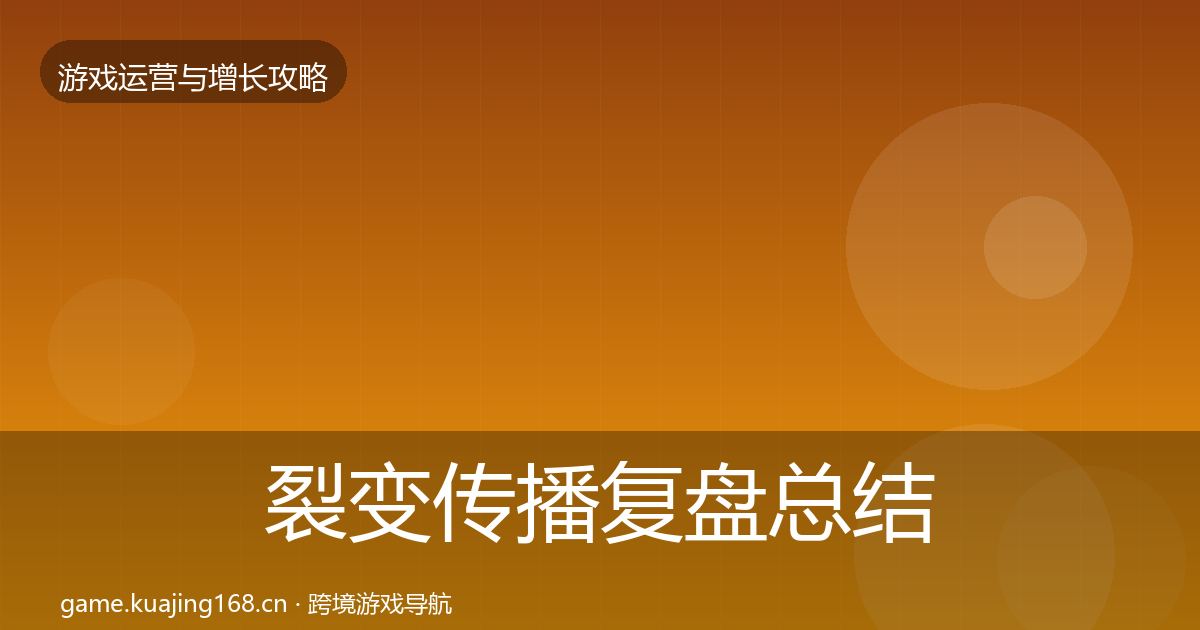 裂变传播复盘总结入门到进阶·第427篇