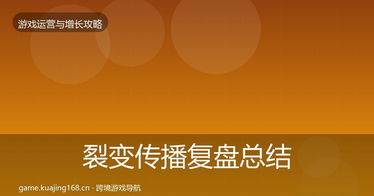 裂变传播复盘总结入门到进阶·第587篇