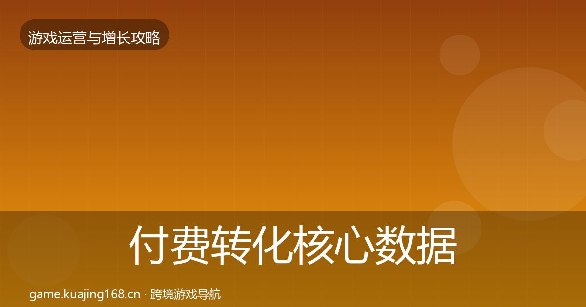 付费转化核心数据指标要点梳理·第596篇