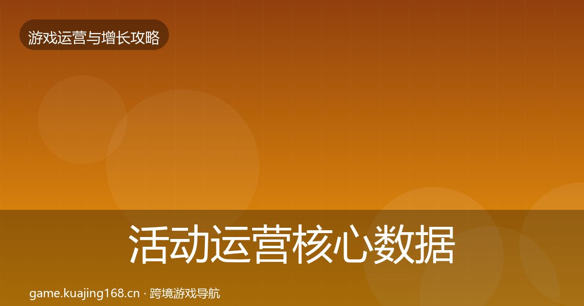 活动运营核心数据指标入门到进阶·第596篇