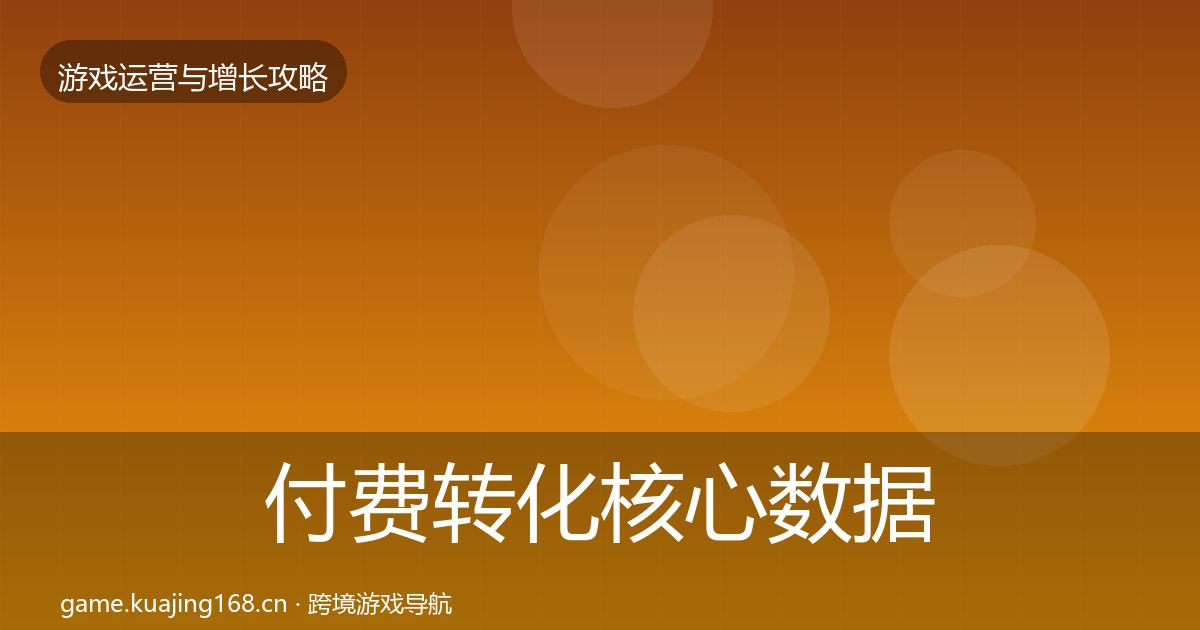 付费转化核心数据指标要点梳理·第636篇