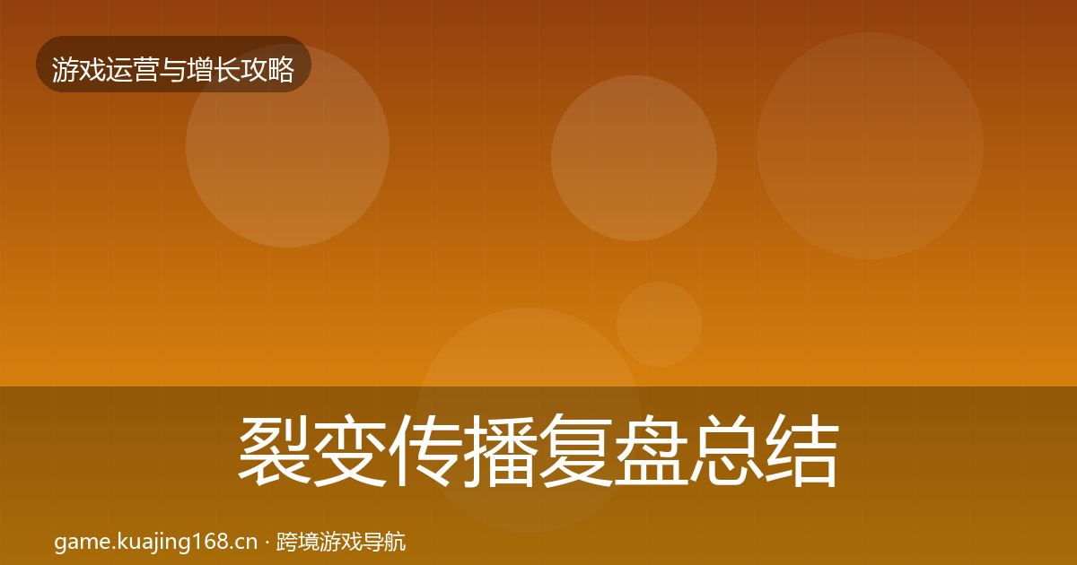 裂变传播复盘总结入门到进阶·第707篇
