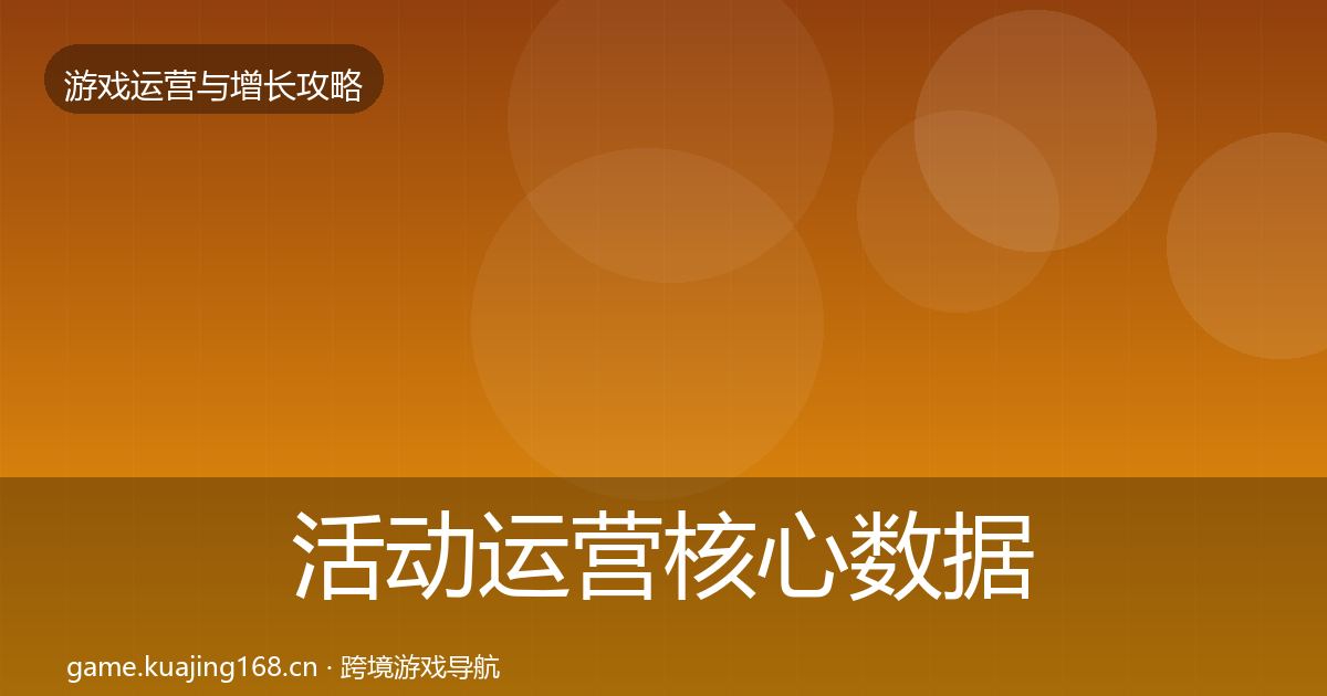 活动运营核心数据指标入门到进阶·第716篇