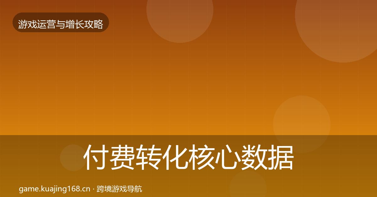 付费转化核心数据指标要点梳理·第796篇