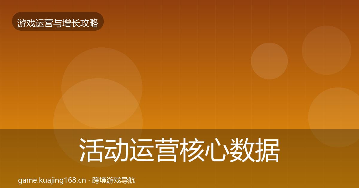 活动运营核心数据指标入门到进阶·第796篇