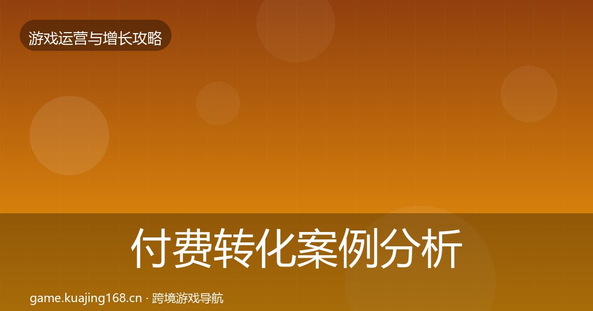 付费转化案例分析要点梳理·第811篇