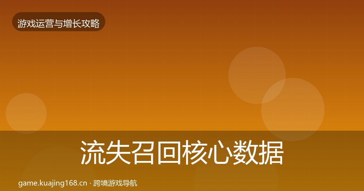 流失召回核心数据指标要点梳理·第958篇