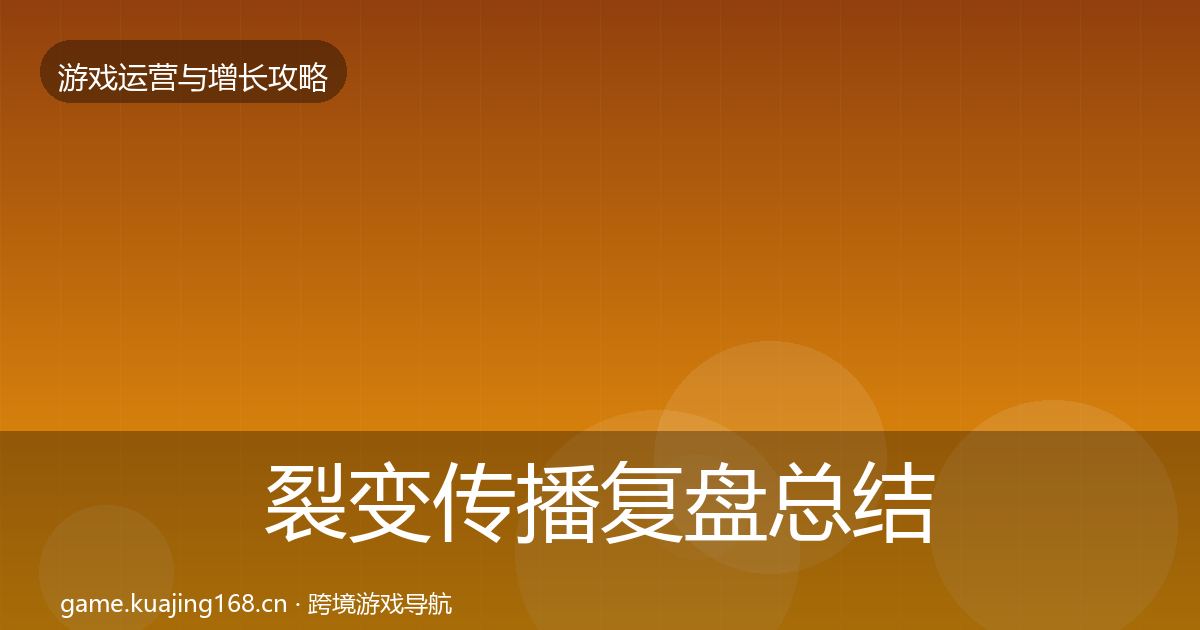 裂变传播复盘总结入门到进阶·第987篇