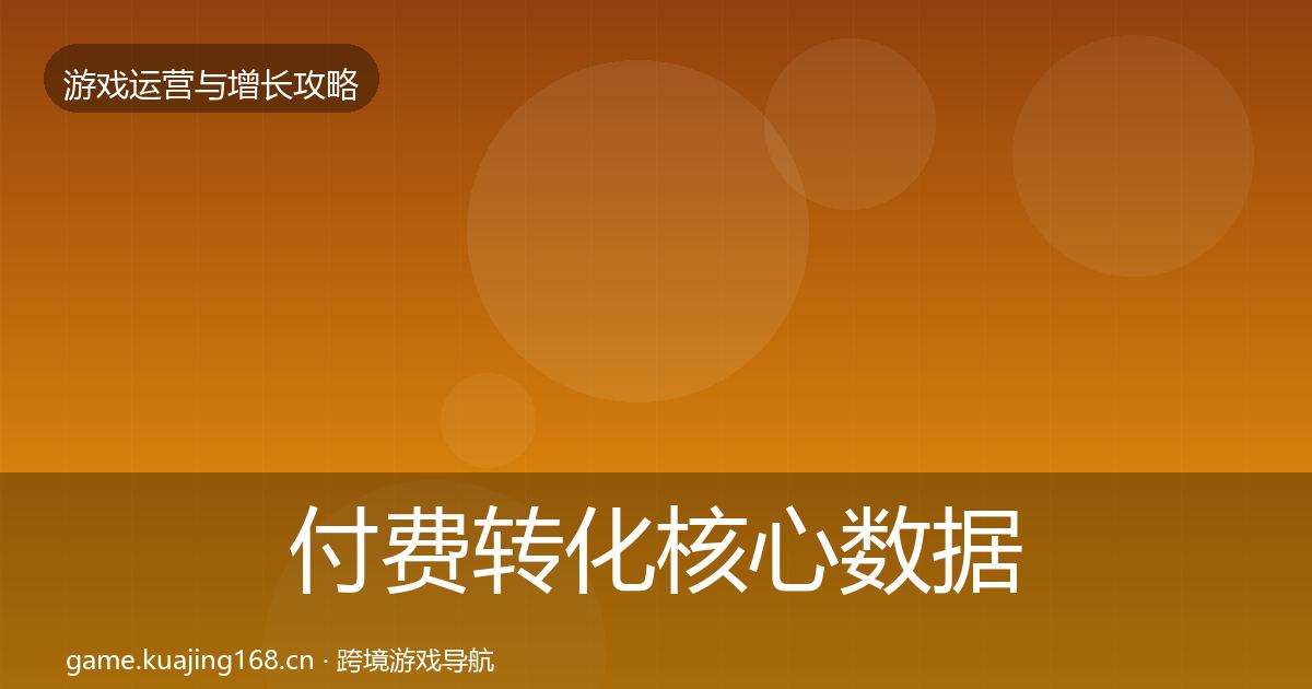 付费转化核心数据指标要点梳理·第996篇
