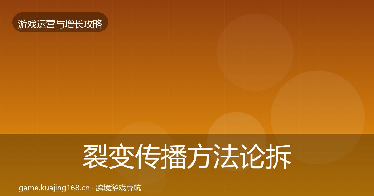 裂变传播方法论拆解入门到进阶·第1007篇
