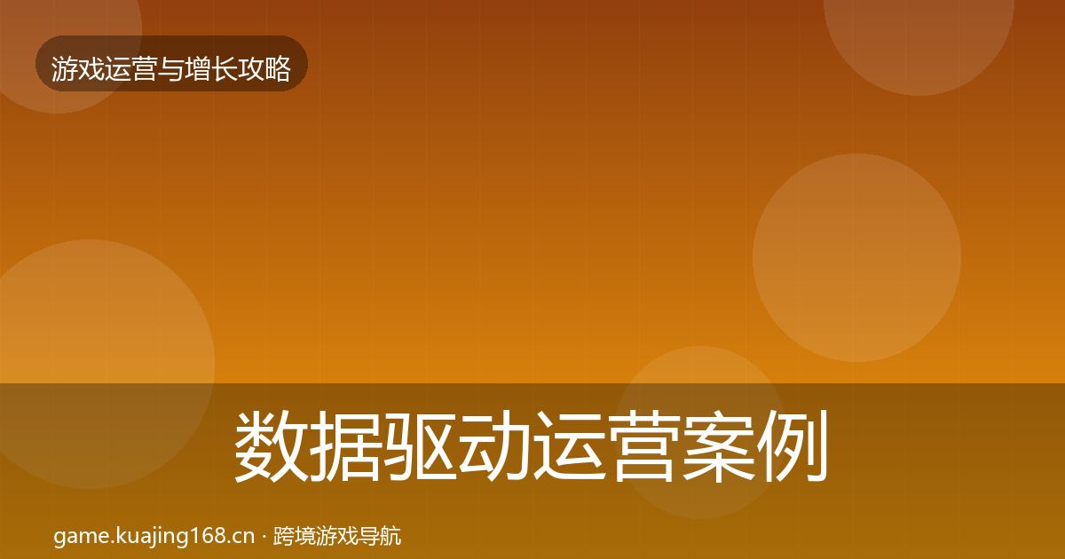 数据驱动运营案例分析实践指南·第1013篇